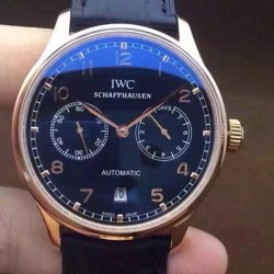 Replica IWC Portuguese IW5007 Power Reserve Rose Gold Black Dial Swiss IWC 52010