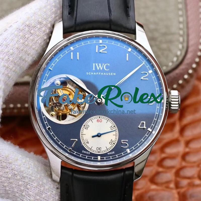 Replica IWC Portugieser Tourbillon IW546301 ZF Stainless Steel Blue Dial Swiss Tourbillon