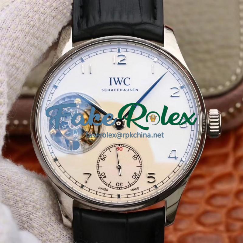 Replica IWC Portugieser Tourbillon IW546301 ZF Stainless Steel White Dial Swiss Tourbillon