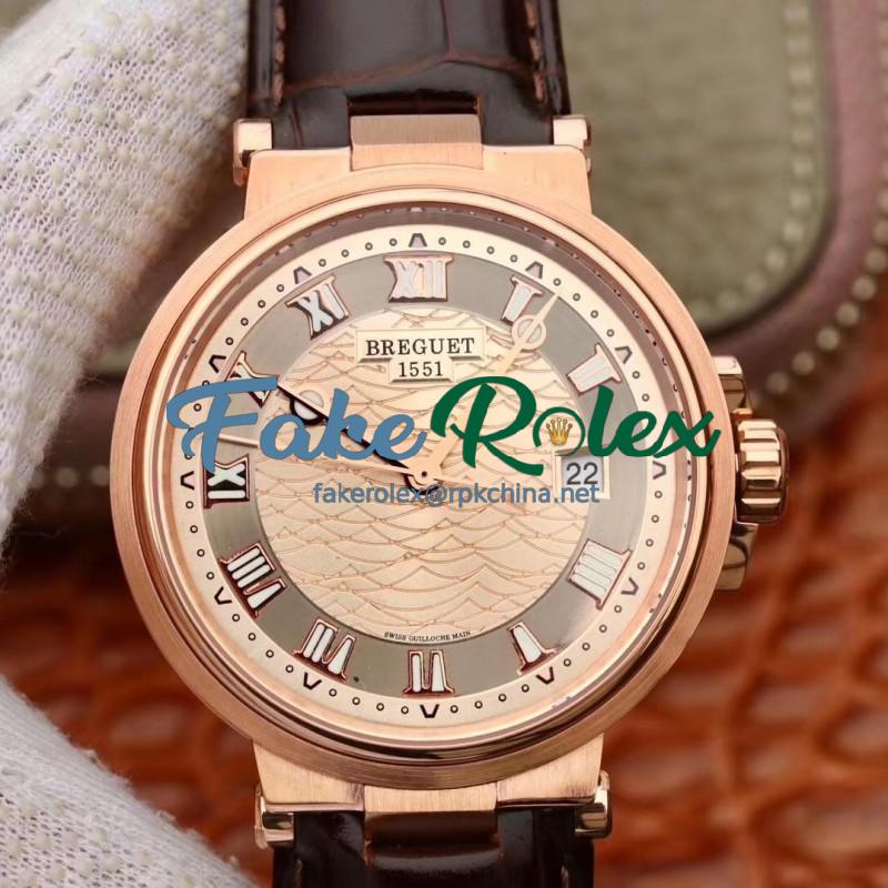 Replica Breguet Marine 5517BR/12/9ZU V9 Rose Gold Rose Gold Dial Swiss 777A