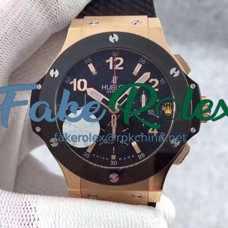 Replica Hublot Big Bang Gold Ceramic 301.PB.131.RX V6 Rose Gold Black Dial Swiss HUB4100