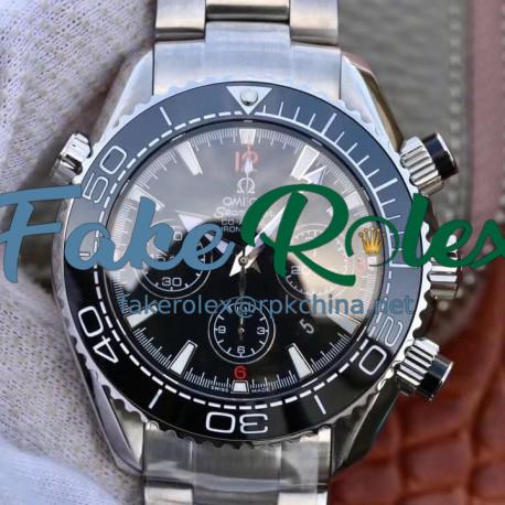 Replica Omega Seamaster Planet Ocean 600M Chronograph 232.30.46.51.01.003 Noob Stainless Steel Black Dial Swiss 7750