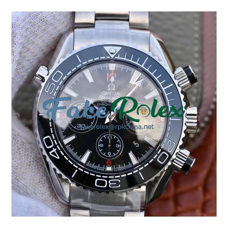 Replica Omega Seamaster Planet Ocean 600M Chronograph 232.30.46.51.01.003 Noob Stainless Steel Black Dial Swiss 7750