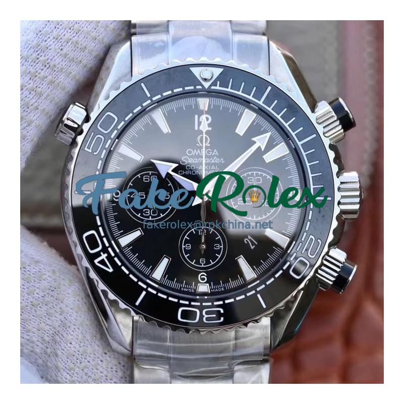 Replica Omega Seamaster Planet Ocean 600M Chronograph 232.30.46.51.01.001 Noob Stainless Steel Black Dial Swiss 7750