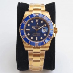 Replica Rolex Submariner Date 116618LB VR Stainless Steel With 18K Yellow Gold Wrapped Blue Dial Swiss 2836-2