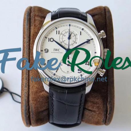 Replica IWC Portugieser Chronograph Classic IW390403 ZF Stainless Steel White Dial Swiss 7750