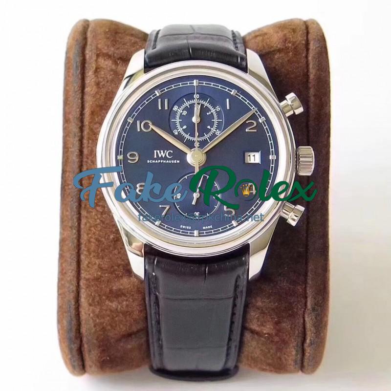 Replica IWC Portugieser Chronograph Classic IW390303 ZF Stainless Steel Blue Dial Swiss 7750