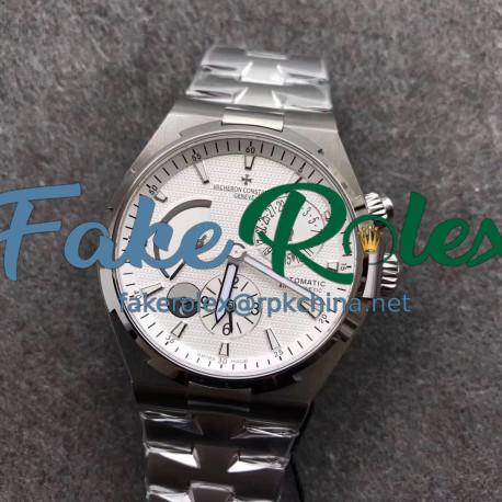 Replica Vacheron Constantin Overseas Dual Time 47450/B01A-9226 TWA Stainless Steel Silver Dial Swiss 1222 SC