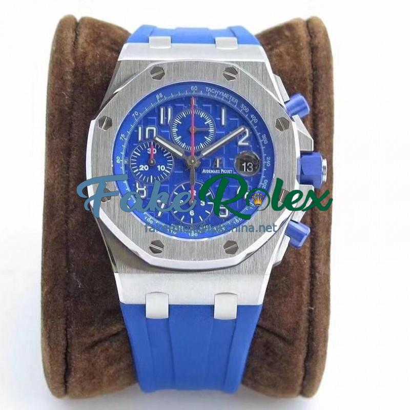 Replica Audemars Piguet Royal Oak Offshore Chronograph 2018 SIHH 26470 JF V2 Stainless Steel Blue Dial Swiss 3126