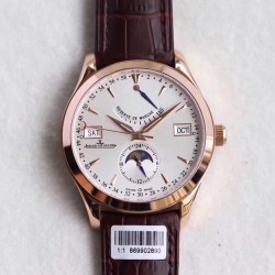 Replica Jaeger-LeCoultre Master Calendar Q151242A Noob Rose Gold Silver Dial Swiss Caliber 924