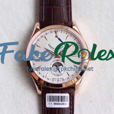 Replica Jaeger-LeCoultre Master Calendar Q151242A Noob Rose Gold Silver Dial Swiss Caliber 924