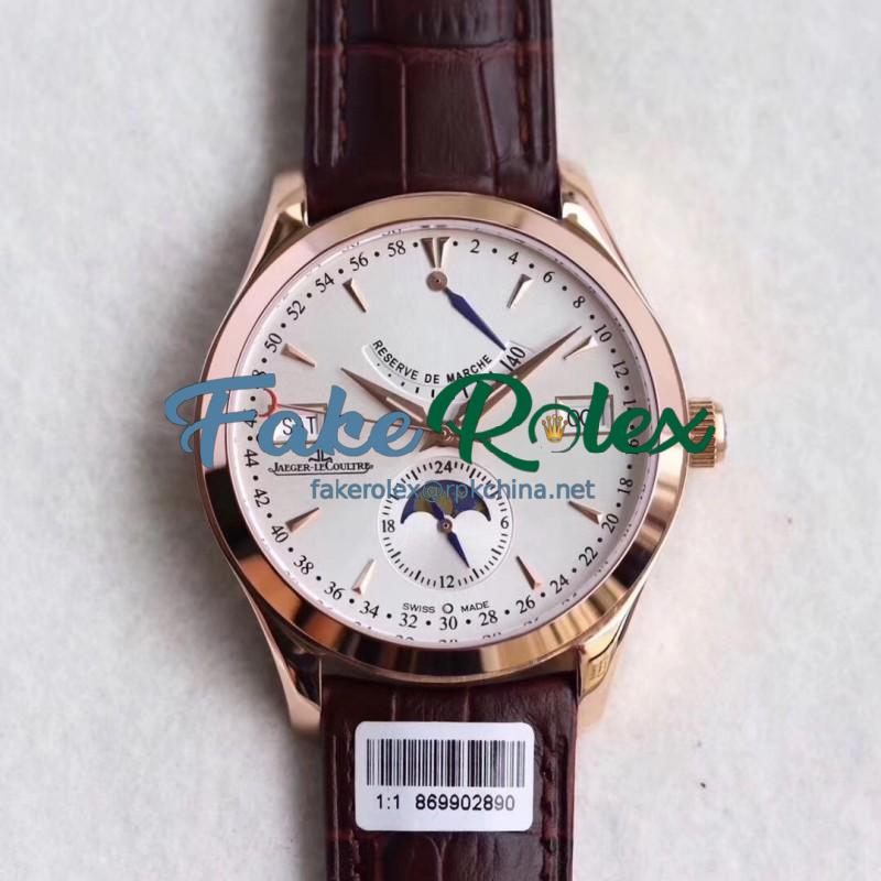 Replica Jaeger-LeCoultre Master Calendar Q151242A Noob Rose Gold Silver Dial Swiss Caliber 924