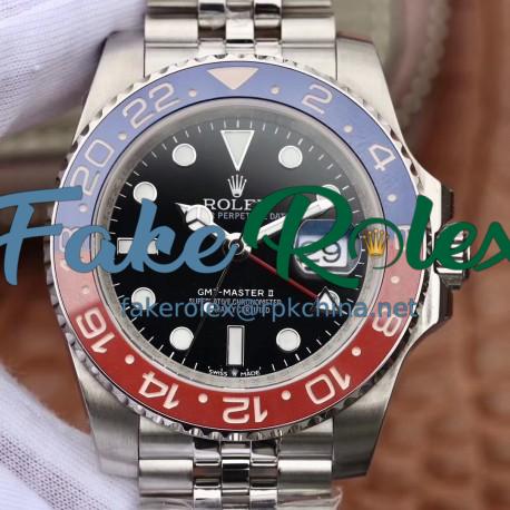 Replica Rolex GMT-Master II 116719BLRO DJ Stainless Steel 904L Black Dial Swiss 2836-2