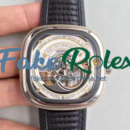 Replica SevenFriday S2/01 SV Stainless Steel White Dial Miyota 82S5