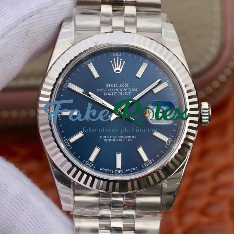 Replica Rolex Datejust II 41MM 126334 DJ Stainless Steel 904L Blue Dial Swiss 2824-2