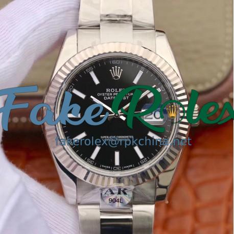 Replica Rolex Datejust II 41MM 126334 AR Stainless Steel 904L Black Dial Swiss 2824-2