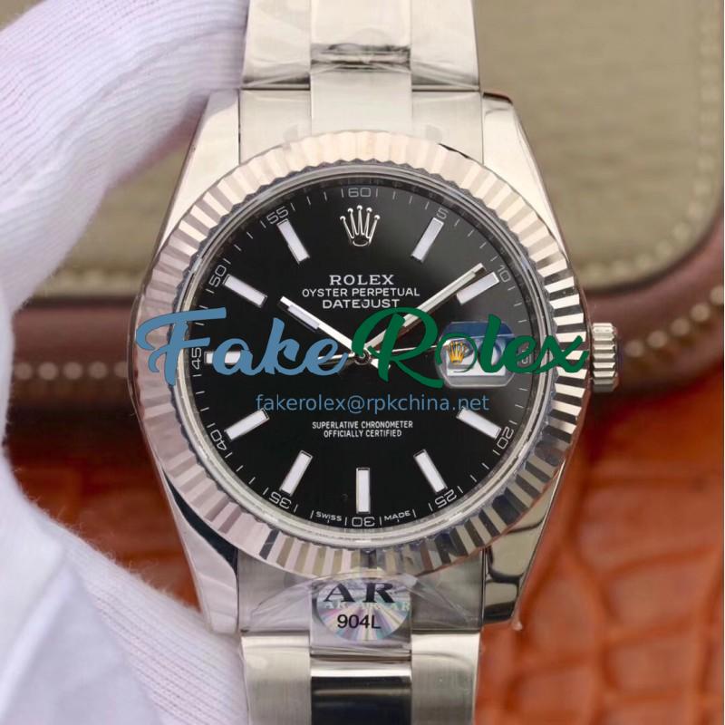 Replica Rolex Datejust II 41MM 126334 AR Stainless Steel 904L Black Dial Swiss 2824-2