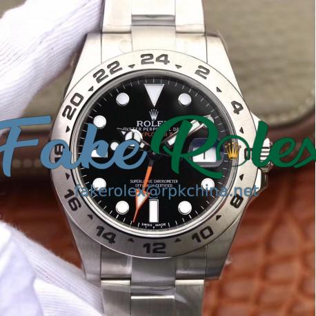 Replica Rolex Explorer II 216570 JF V3 Stainless Steel Black Dial Swiss 2836-2