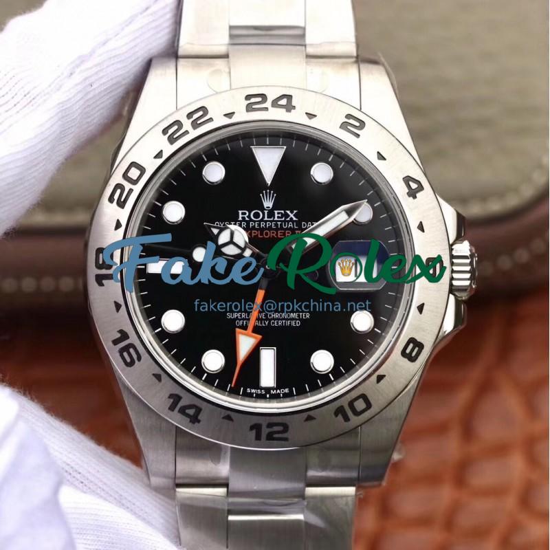 Replica Rolex Explorer II 216570 JF V3 Stainless Steel Black Dial Swiss 2836-2