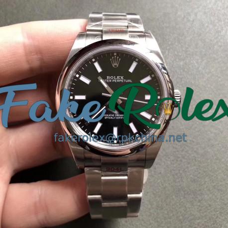 Replica Rolex Oyster Perpetual 39 114300 GM Stainless Steel 904L Black Dial Swiss 3132