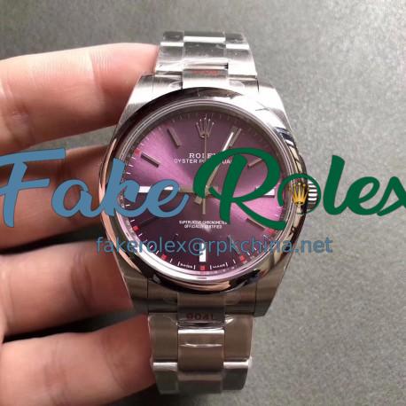 Replica Rolex Oyster Perpetual 39 114300 GM Stainless Steel 904L Red Dial Swiss 3132