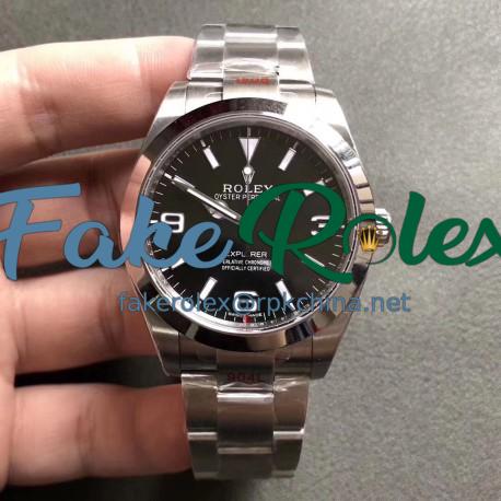 Replica Rolex Explorer 214270 GM Stainless Steel 904L Black Dial Swiss 3132