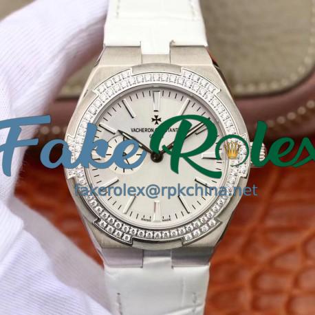 Replica Vacheron Constantin Overseas Automatic 37MM 2305V Noob Stainless Steel & Diamonds White Dial Swiss 5300