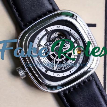 Replica SevenFriday P1B/01 Essence SW Stainless Steel Silver Dial Miyota 82S7