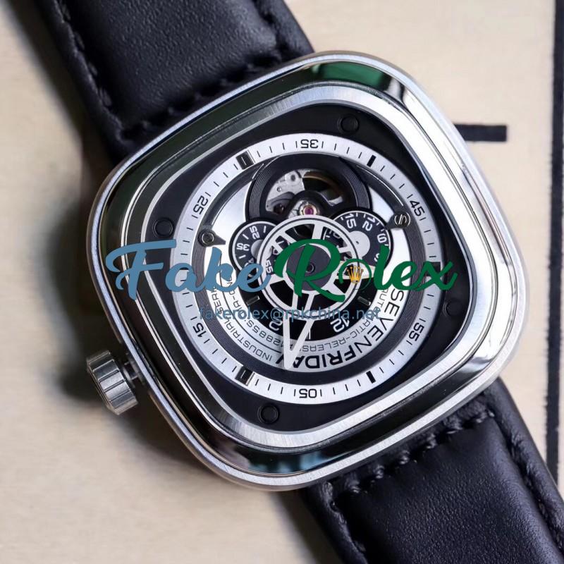 Replica SevenFriday P1B/01 Essence SW Stainless Steel Silver Dial Miyota 82S7