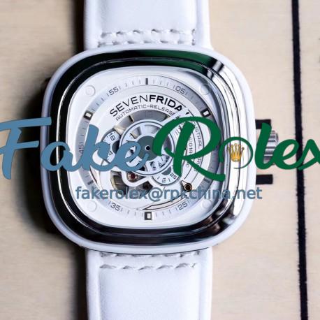 Replica SevenFriday P1B/02 Essence SW Stainless Steel White Dial Miyota 82S7