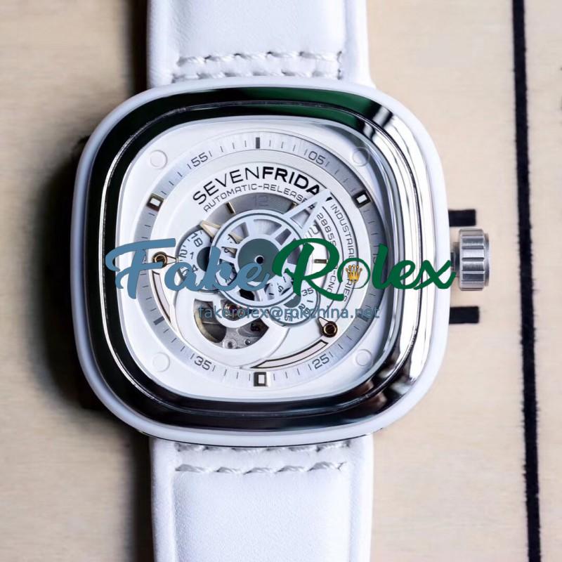 Replica SevenFriday P1B/02 Essence SW Stainless Steel White Dial Miyota 82S7