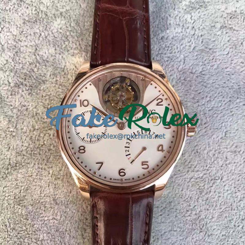 Replica IWC Portuguese Tourbillon Mystery IW504202 TF Rose Gold White Dial Swiss 50900