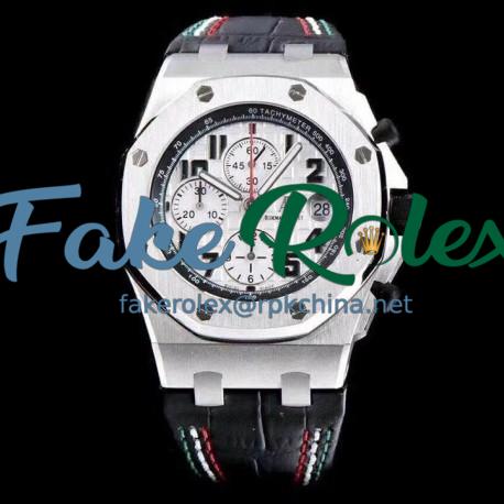 Replica Audemars Piguet Royal Oak Offshore Pride Of Mexico 26297IS.OO.D101CR.01 JF V2 Stainless Steel White Dial Swiss 7750