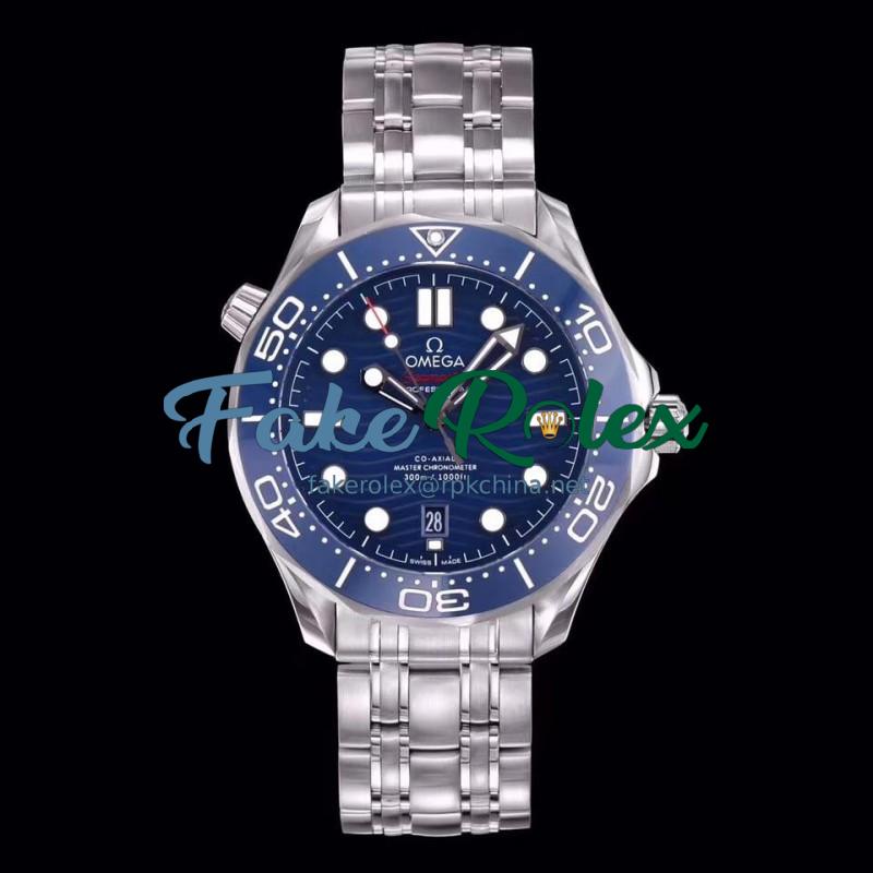 Replica Omega Seamaster Diver 300M 210.30.42.20.03.001 OM Stainless Steel Blue Dial Swiss 8800