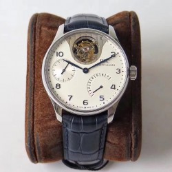 Replica IWC Portuguese Tourbillon Mystery IW504601 ZF Stainless Steel White Dial Swiss Tourbillon