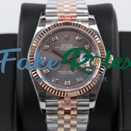 Replica Rolex Datejust 36MM 116231 GM Stainless Steel 904L & Rose Gold Anthracite Dial Swiss 2824-2