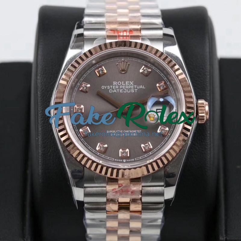 Replica Rolex Datejust 36MM 116231 GM Stainless Steel 904L & Rose Gold Anthracite Dial Swiss 2824-2