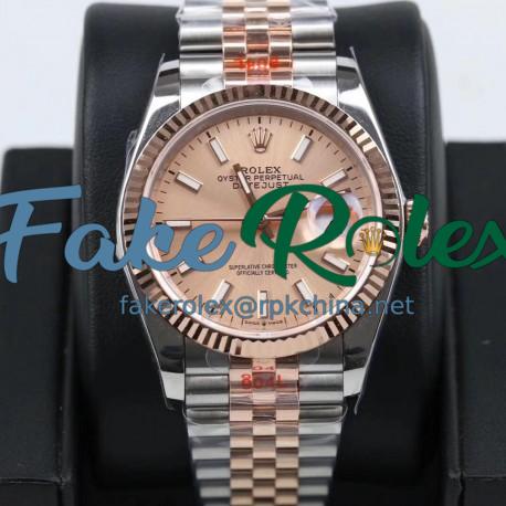 Replica Rolex Datejust 36MM 116231 GM Stainless Steel 904L & Rose Gold Rose Gold Dial Swiss 2824-2