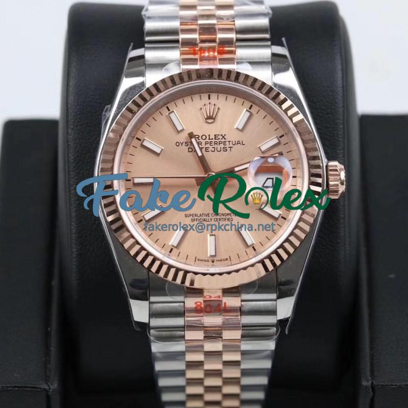 Replica Rolex Datejust 36MM 116231 GM Stainless Steel 904L & Rose Gold Rose Gold Dial Swiss 2824-2