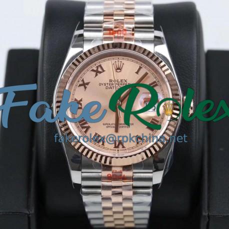 Replica Rolex Datejust 36MM 116231 GM Stainless Steel 904L & Rose Gold Rose Gold Dial Swiss 2824-2