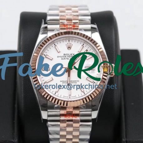 Replica Rolex Datejust 36MM 116231 GM Stainless Steel 904L & Rose Gold White Dial Swiss 2824-2