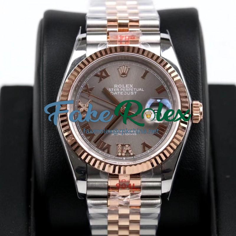 Replica Rolex Datejust 36MM 116231 GM Stainless Steel 904L & Rose Gold Anthracite Dial Swiss 2824-2