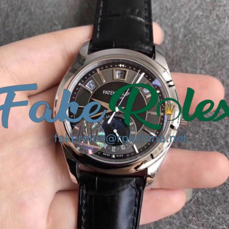 Replica Patek Philippe Annual Calendar 5205G-010 KM Stainless Steel Black Dial Swiss 324SQALU 24H/206