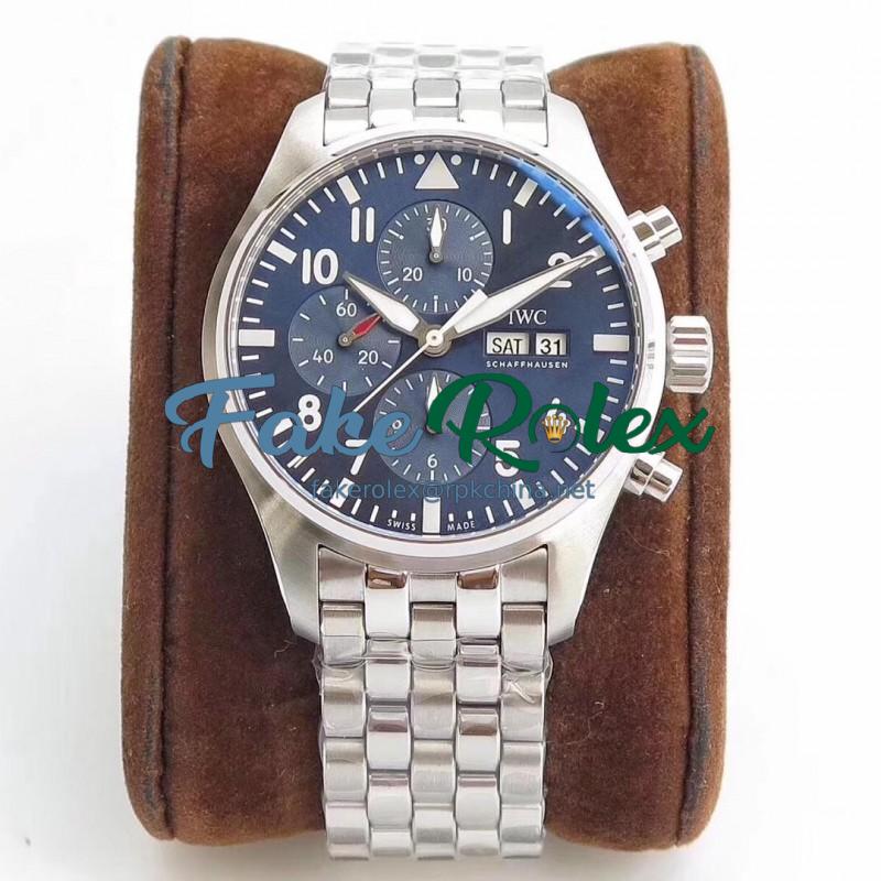 Replica IWC Pilot Chronograph Edition Le Petit Prince IW377717 ZF Stainless Steel Blue Dial Swiss 7750