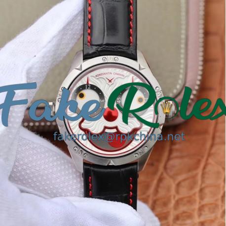 Replica Konstantin Chaykin Joker Noob Stainless Steel White & Red Joker Dial Seiko NH35A