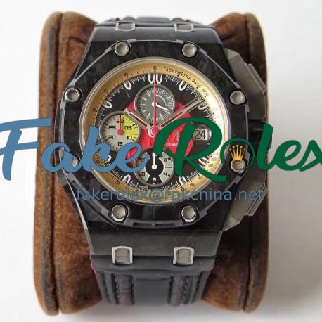 Replica Audemars Piguet Royal Oak Offshore Grand Prix 26290IO.OO.A001VE.01 JF V3 Forged Carbon Red Dial Swiss 3126