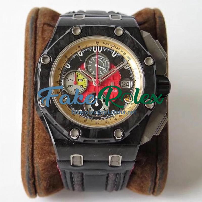 Replica Audemars Piguet Royal Oak Offshore Grand Prix 26290IO.OO.A001VE.01 JF V3 Forged Carbon Red Dial Swiss 3126