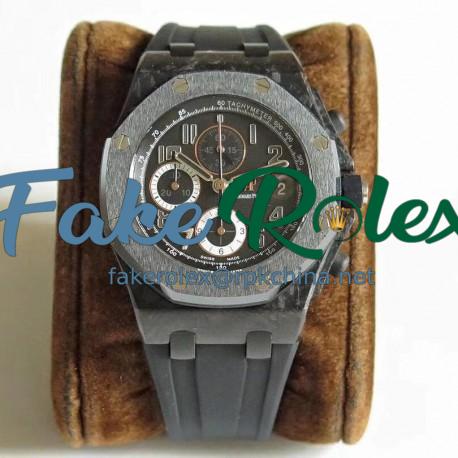 Replica Audemars Piguet Royal Oak Offshore Ginza 7 26205AU.OO.D002CR.01 JF V2 Forged Carbon Black Dial Swiss 3126