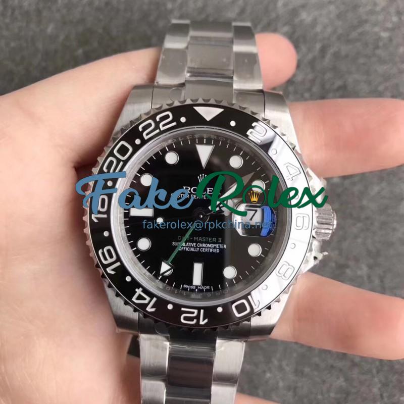 Replica Rolex GMT-Master II 116710LN EW Stainless Steel Black Dial Swiss 2836-2