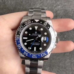 Replica Rolex GMT-Master II 116710BLNR EW Stainless Steel Black Dial Swiss 2836-2